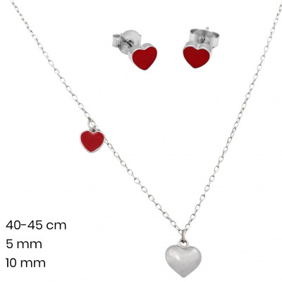 Stříbrný řetízek+přívěsek+náušnice 40211201