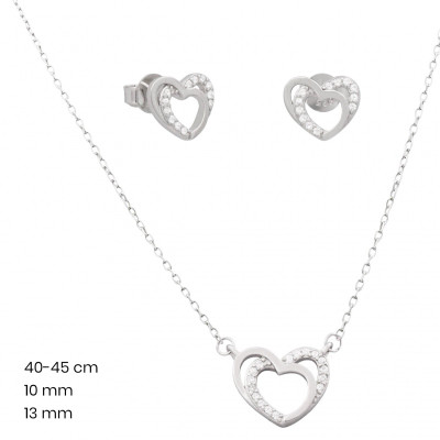 Stříbrný přívěsek+náušnice 40206801