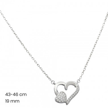 Stříbrný řetízek+přívěsek 40043001