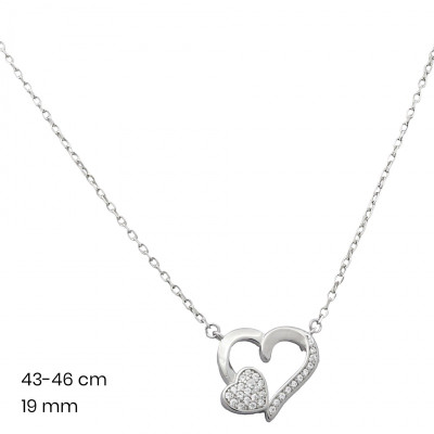 Stříbrný řetízek+přívěsek 40043001