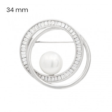 Stříbrná brož 40190401