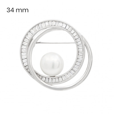 Stříbrná brož 40190401