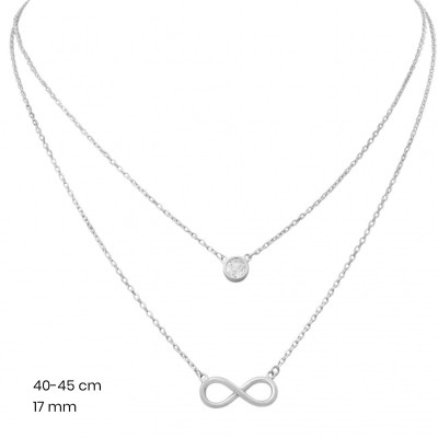 Stříbrný řetízek+přívěsek 40228301