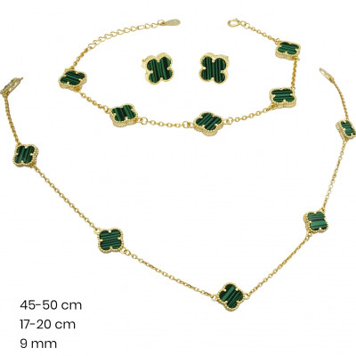 Stříbrný náhrdelník+náramek+náušnice 40115106