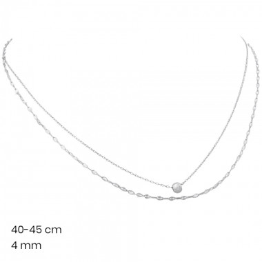 Stříbrný řetízek+přívěsek 40054601