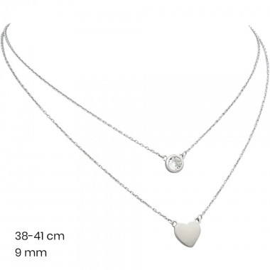 Stříbrný řetízek+přívěsek 40042801