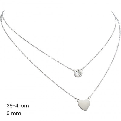 Stříbrný řetízek+přívěsek 40042801