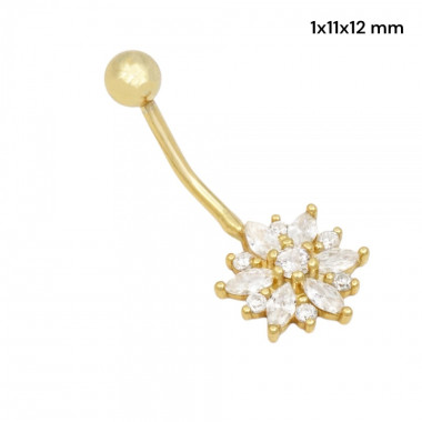 Stříbrný piercing do pupíku 40252102