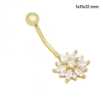 Stříbrný piercing do pupíku 40252102