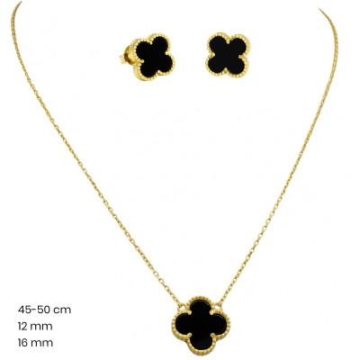 Stříbrný řetízek+přívěsek+náušnice 40140302