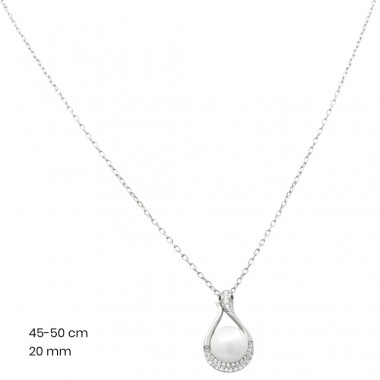 Stříbrný řetízek+přívěsek 40191001