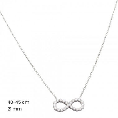 Stříbrný řetízek+přívěsek 40102801