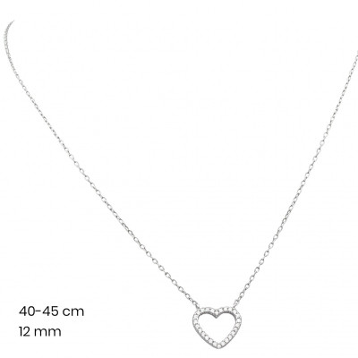Stříbrný řetízek+přívěsek 40124001